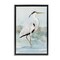 Stupell Industries Stepping White Egret Framed Floater Canvas Wall Art Design by Sally Swatland
